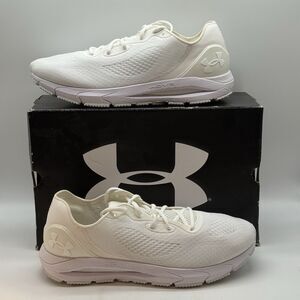 Under Armour UA HOVR Sonic 5 Running Shoes Men's 13 White Lace Up Low Top
